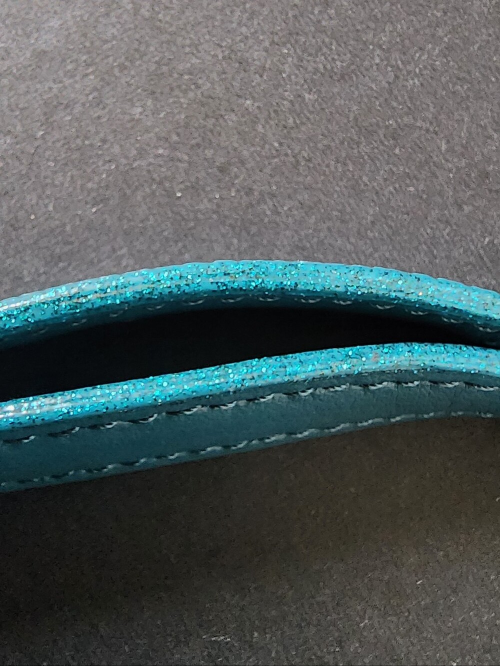 Coach Christie Carryall Strap, Dark Teal With Glitter, EUC - Picture 4 of 8